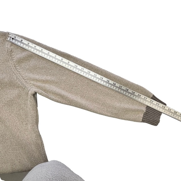 Eddie Bauer 100% cotton 1/4 zip tan knit sweater size XL - Picture 11 of 14
